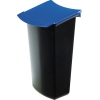 Schwarzer Abfalleinsatz mit blauen Deckel, geeignet für Abfalltrennung im Büro und Privatbereich.