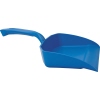 Blaue Kehrschaufel aus Kunststoff mit einem ergonomischen Griff und einer breiten Schaufelmulde.