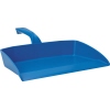 Blaue Kehrschaufel mit breiter Öffnung und ergonomischem Griff.