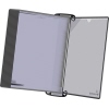 Sichttafelwandhalter aus Aluminium und PVC mit Platz für 10 Sichttafeln, geöffnet dargestellt.