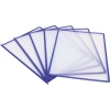 Blaue Sichttafel aus Kunststoff in einer Gruppe von sechs Stück, geeignet für Dokumente.