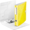 Gelber Leitz Ordner Active WOW aus Kunststoff mit einzigartiger Oberflächenstruktur in DIN A4.
