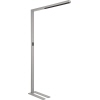 Stehleuchte aus Aluminium in Silber mit sensorbasierter Lichtregelung und modernem Design.