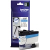 Cyan Tintenpatrone Brother LC-3237C im Verpackung.