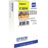 Gelbe Epson Tintenpatrone T7014 in Verpackung, geeignet für bestimmte Druckermodelle.