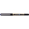 Blauer uni-ball Tintenroller eye broad mit Sichtfenster und breiter Spitze.