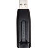 Schwarzer Verbatim USB-Stick Store 'n' Go V3 mit versenkbarem USB-Stecker, Vorderansicht.