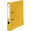 Gelber Ordner aus PP-Kunststoff mit 50 mm Rückenbreite und zwei Druckknöpfen für DIN A4-Unterlagen.