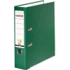 Grüner Ordner aus Kunststoff in DIN A4 mit 80 mm Rückenbreite und Hebelmechanik.