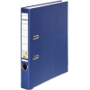 Blauer Ordner aus Kunststoff mit Hebelmechanik und Sichtfenster für Beschriftung, DIN A4, 50 mm.