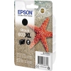 Epson Tintenpatrone 603XL schwarz in Verpackung mit einem roten Seestern im Hintergrund.