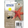 Epson Tintenpatrone 603 gelb in Verpackung mit gelbem Stern und Farbcodes.