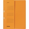 Oranges Ösenhefter mit Linien für Beschriftungen auf der Vorderseite.