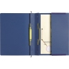 Blauer Hängehefter CLASSIC mit mittigem Beschriftungsfeld und offenen Klappen.