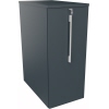 Beistellcontainer in lavagrau mit Oberboden und seitlichem Zugang, Höhe 1.115 mm.