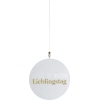 Kreisförmige Dekoration mit der Aufschrift "HEUTE IST MEIN Lieblingstag" in goldener Schrift.