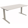 Schreibtisch all in one 1.600 x 645-1.275 x 800 mm (B x H x T) silberaluminium diamantweiß Produktbild pa_produktabbildung_1 S