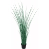 Künstliche Zimmerpflanze aus Seegras in schwarzem Topf, 95 cm hoch.