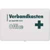 Weißer Verbandkasten mit grüner Aufschrift "Verbandkasten Office" und rotem Kreuz.