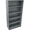 Anthrazit metallic Regal mit fünf Ordnerhöhen und den Maßen 1.000 x 1.869 x 442 mm.