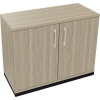 Flügeltürenschrank in anthrazit metallic und Eiche natur, mit zwei Türen und einem klaren Design.
