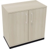 Flügeltürenschrank in anthrazit metallic mit zwei Türen und abgerundeten Kanten.