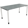 Schreibtisch all in one 1.600 x 680-820 x 800 mm (B x H x T) beton hell verkehrsweiß Produktbild pa_produktabbildung_1 S