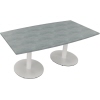 Konferenztisch communication 1.800 x 720 x 800/900 mm (B x H x T) verkehrsweiß beton hell Produktbild pa_produktabbildung_1 S