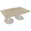 Konferenztisch communication 2.000 x 720 x 1.000/1.100 mm (B x H x T) verkehrsweiß eiche natur Produktbild pa_produktabbildung_1 S