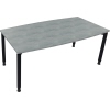 Konferenztisch communication 1.800 x 680-820 x 800/900 mm (B x H x T) anthrazit metallic beton hell Produktbild pa_produktabbildung_1 S