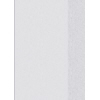 Transparenter Heftschoner für DIN A4-Papier in einer senkrechten Ansicht.
