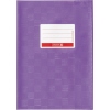 Violetter Heftschoner DIN A4 mit gewebtem Muster und Beschriftungsfeld.