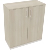 Flügeltürenschrank in verkehrsweiß mit zwei Türen und Schlüssel, Maße 1.000 x 1.133 x 442 mm.