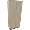 Flügeltürenschrank in anthrazit metallic und Eiche natur mit zwei Türen, 1.000 x 2.221 x 442 mm.