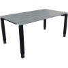 Schreibtisch all in one 1.600 x 680-820 x 900 mm (B x H x T) Vierfuß Quadratrohr beton hell anthrazit metallic Produktbild pa_produktabbildung_1 S