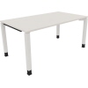 Schreibtisch all in one 1.600 x 680-820 x 900 mm (B x H x T) Vierfuß Quadratrohr diamant weiß verkehrsweiß Produktbild pa_produktabbildung_1 S