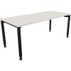 Schreibtisch all in one 1.800 x 680-820 x 800 mm (B x H x T) Vierfuß Rundrohr diamantweiß anthrazitmetallic Produktbild pa_produktabbildung_1 S