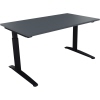 Schreibtisch all in one 1.400 x 650-850 x 800 mm (B x H x T) Flachkufe Quadratrohr lavagrau anthrazitmetallic Produktbild pa_produktabbildung_1 S