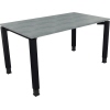 Schreibtisch all in one 1.400 x 680-820 x 800 mm (B x H x T) Vierfuß Quadratrohr beton hell anthrazitmetallic Produktbild pa_produktabbildung_1 S