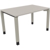 Schreibtisch all in one 1.200 x 680-820 x 800 mm (B x H x T) Vierfuß Quadratrohr lichtgrau silberaluminium Produktbild pa_produktabbildung_1 S