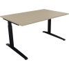 Schreibtisch all in one 1.400 x 650-850 x 900 mm (B x H x T) Flachkufe Quadratrohr eiche natur anthrazit metallic Produktbild pa_produktabbildung_1 S