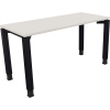 Schreibtisch all in one 1.400 x 680-820 x 600 mm (B x H x T) Vierfuß Quadratrohr diamantweiß anthrazitmetallic Produktbild pa_produktabbildung_1 S