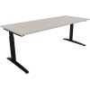 Schreibtisch all in one 1.800 x 650-850 x 700 mm (B x H x T) Flachkufe Quadratrohr lichtgrau anthrazit metallic Produktbild pa_produktabbildung_1 S