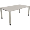 Schreibtisch mit quadratischen Rohren, lichtgrau, Maße 1.800 x 680-820 x 1.000 mm.