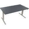 Schreibtisch Move 2.0 1.600 x 625-1.285 x 800 mm (B x H x T) lavagrau silberaluminium Produktbild pa_produktabbildung_1 S