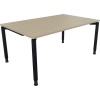 Schreibtisch all in one 1.600 x 680-820 x 1.000 mm (B x H x T) Vierfuß Rundrohr eiche natur anthrazitmetallic Produktbild pa_produktabbildung_1 S