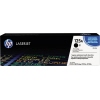 Schwarze HP Toner 125A Kartusche in Verpackung mit Produktinformationen auf Vorderseite.