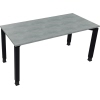 Schreibtisch all in one 1.600 x 680-820 x 700 mm (B x H x T) Vierfuß Quadratrohr beton hell anthrazit metallic Produktbild pa_produktabbildung_1 S