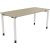 Schreibtisch all in one 1.600 x 680-820 x 700 mm (B x H x T) Vierfuß Rundrohr eiche natur verkehrsweiß Produktbild pa_produktabbildung_1 S
