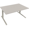 Schreibtisch all in one 1.600 x 645-1.275 x 900 mm (B x H x T) lichtgrau silberaluminium Produktbild pa_produktabbildung_1 S